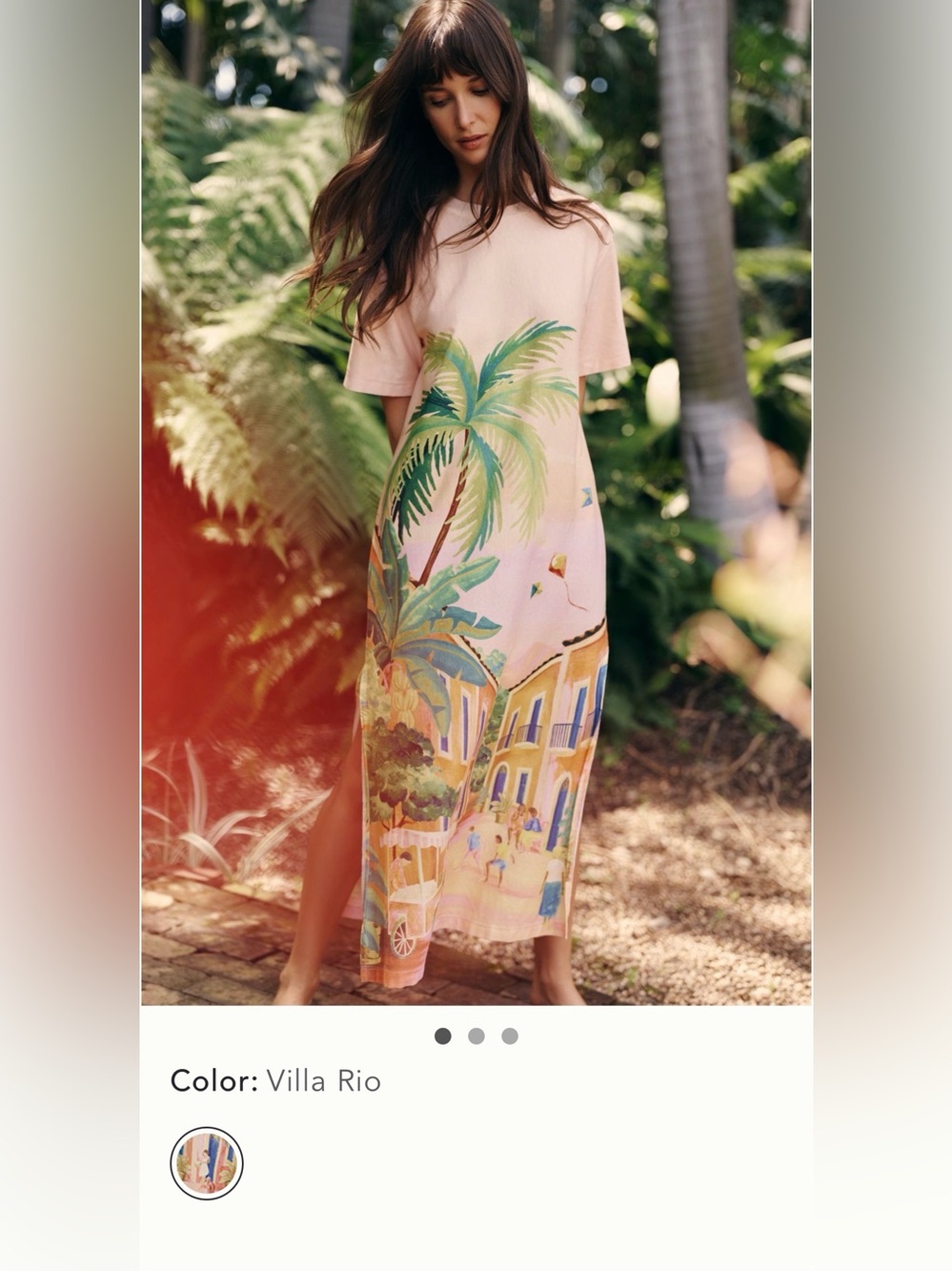 Farm Rio x Anthropologie graphic cotton dress